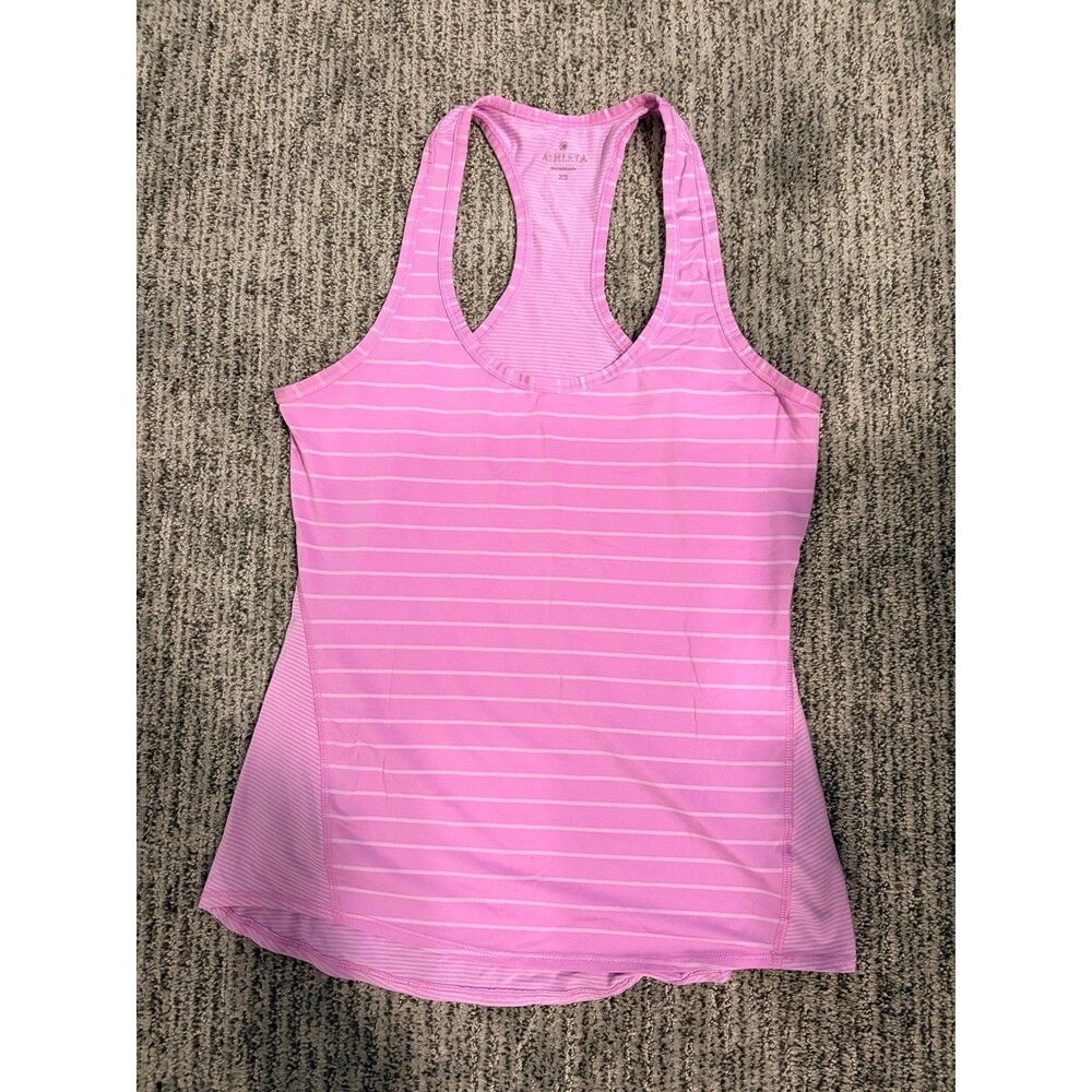 Athleta striped purple tank halter top XS women’s athletic gear